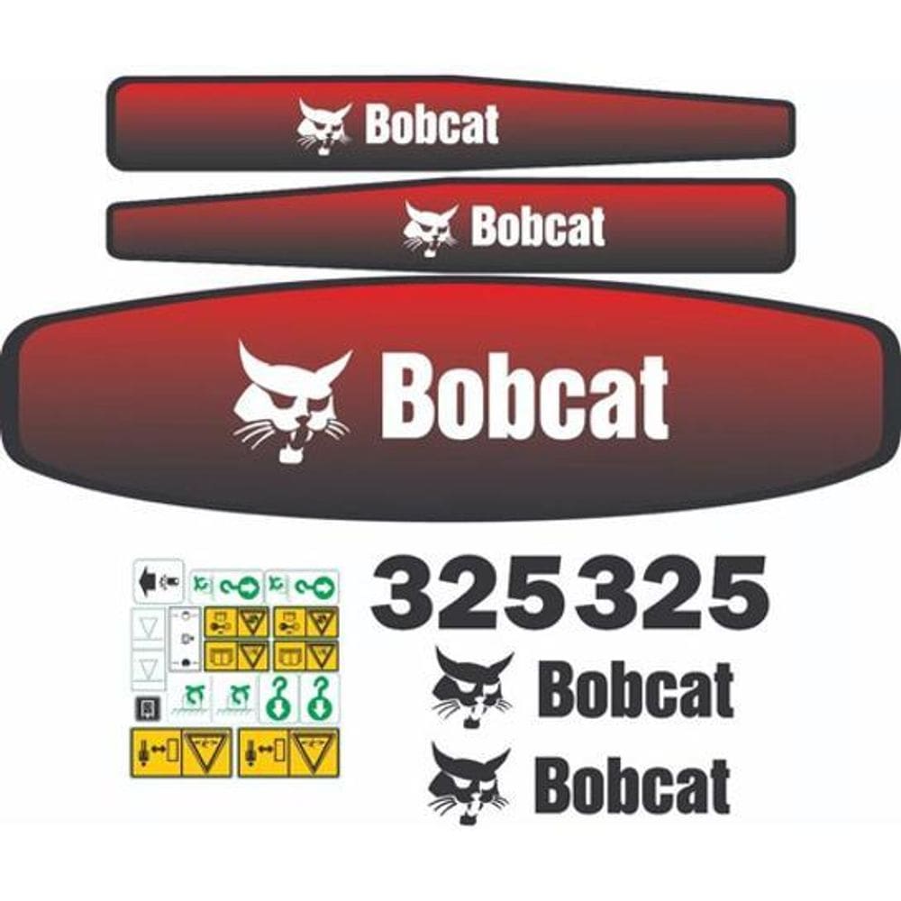 Kit Adesivos Bobcat 325 Para Mini Escavadeira