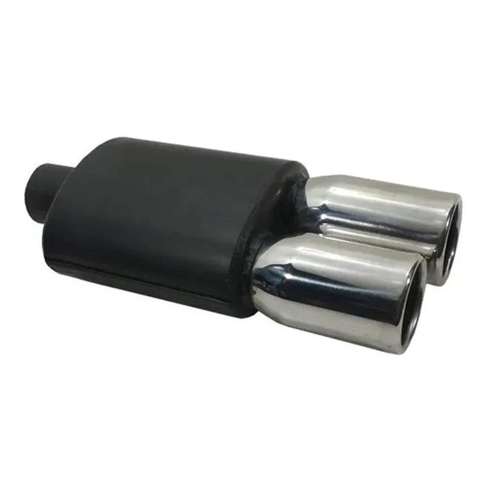 2X Abafador Esportivo Golf / Jetta Ponteira Dupla Inox 3,5 P