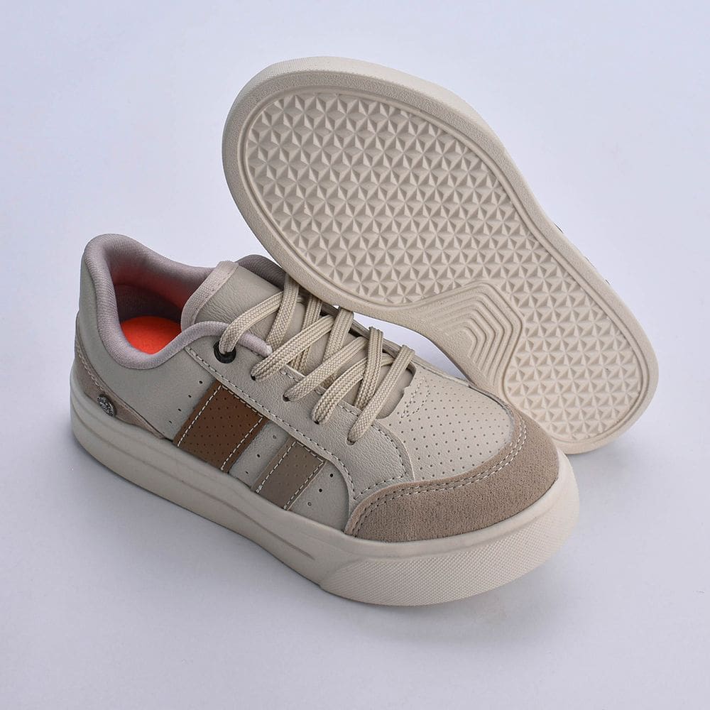 Tênis K360 Ultra Leve Natural e Caramelo