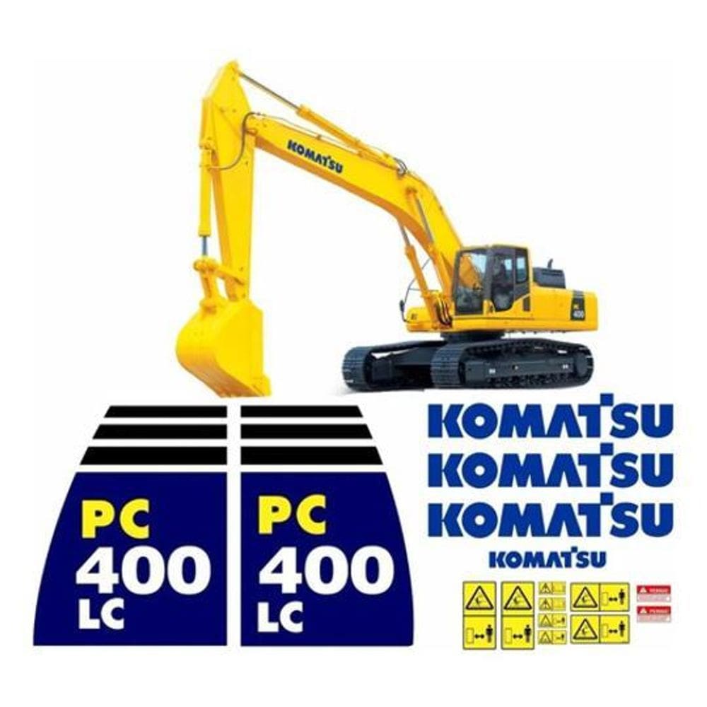 Adesivos Compatível Escavadeira Komatsu Pc400Lc + Etiquetas