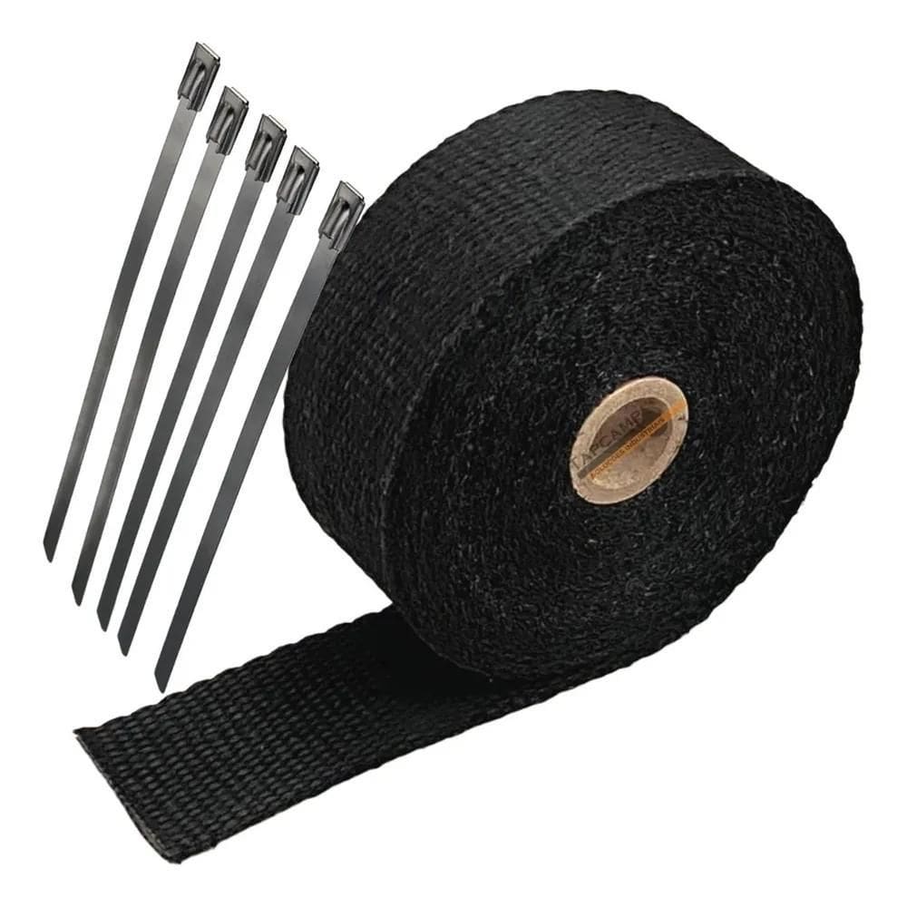 2X Fita Térmica Termotape Escapamento 05 Metros + 05 Zip Ti