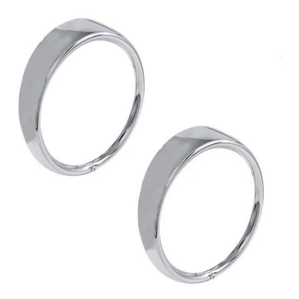 2X Par Aro Farol Cromado 1 Furo Fusca Kombi Variante