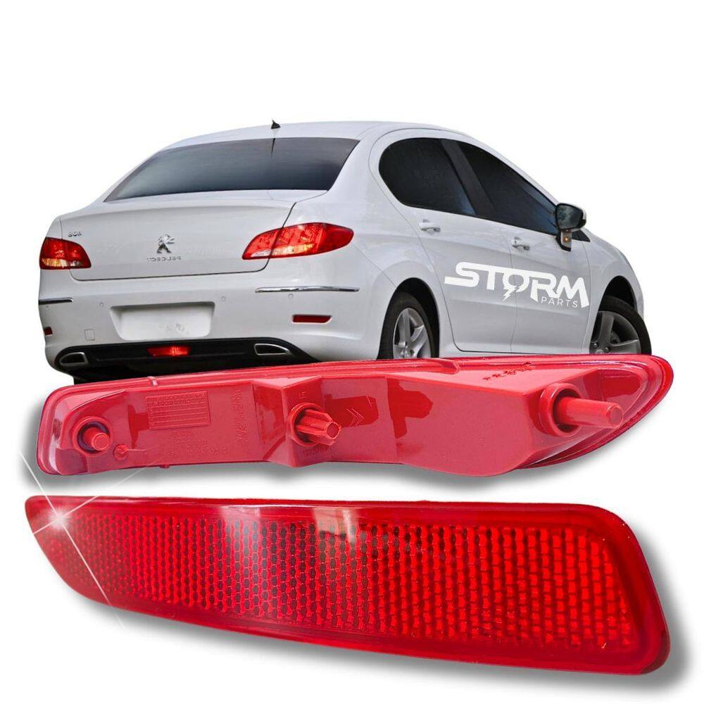 Par Refletor Parachoque Traseiro Peugeot 408 Ano 2011 A 2013