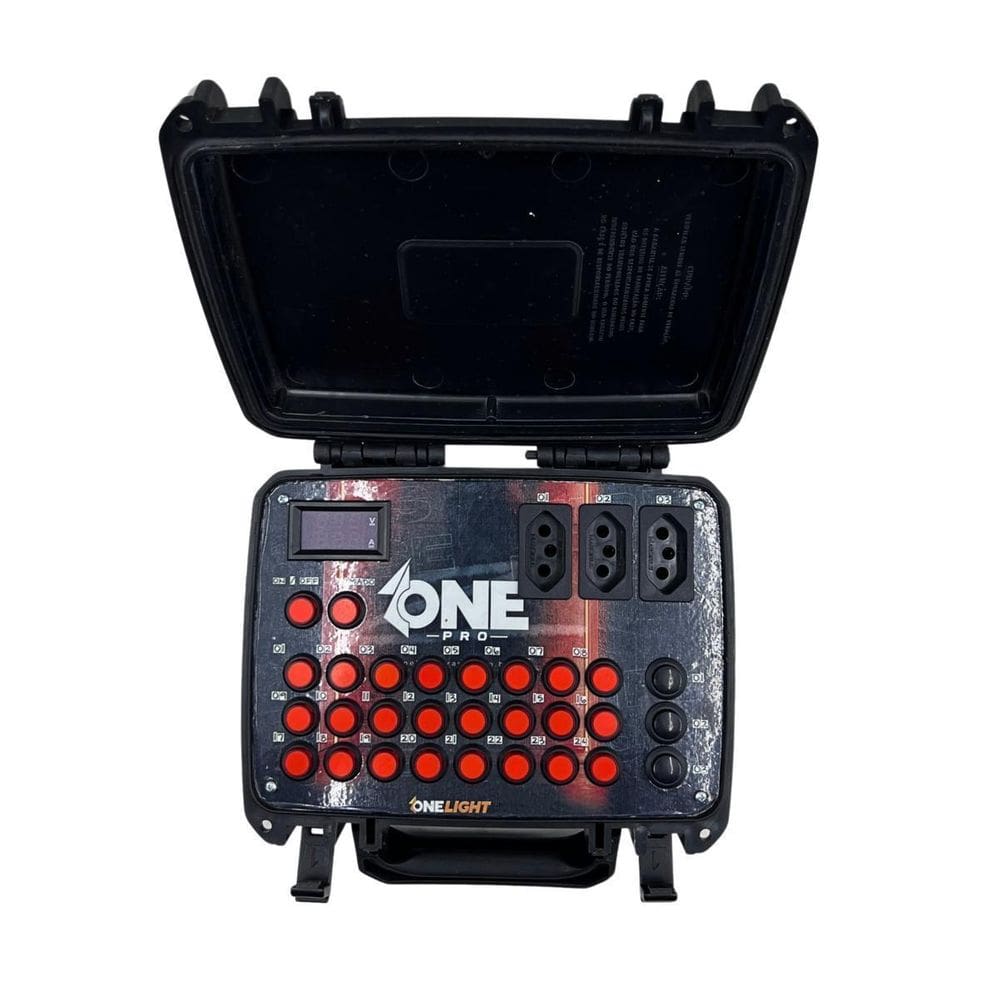 Central De Fogos One Pro 24 Canais + Aux Co2 E Fire Machine