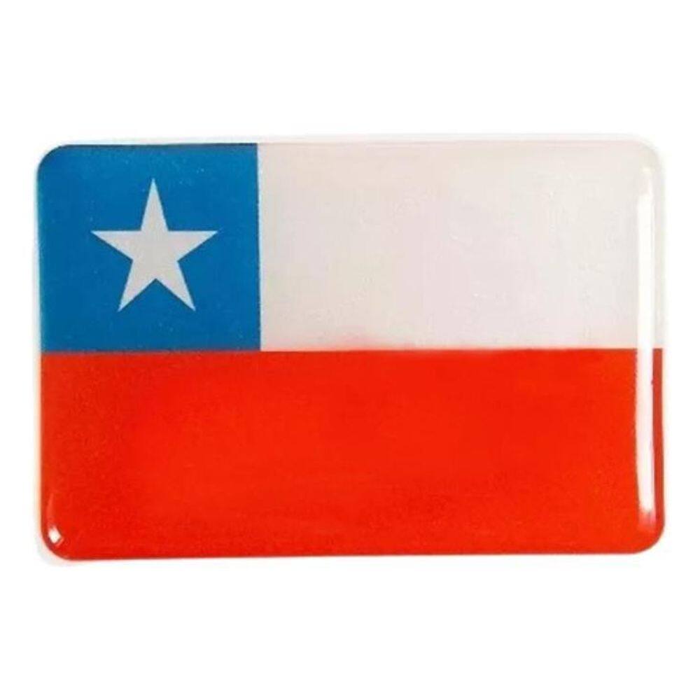 Adesivo Bandeira Chile Resinado 4X6Cm Bd15