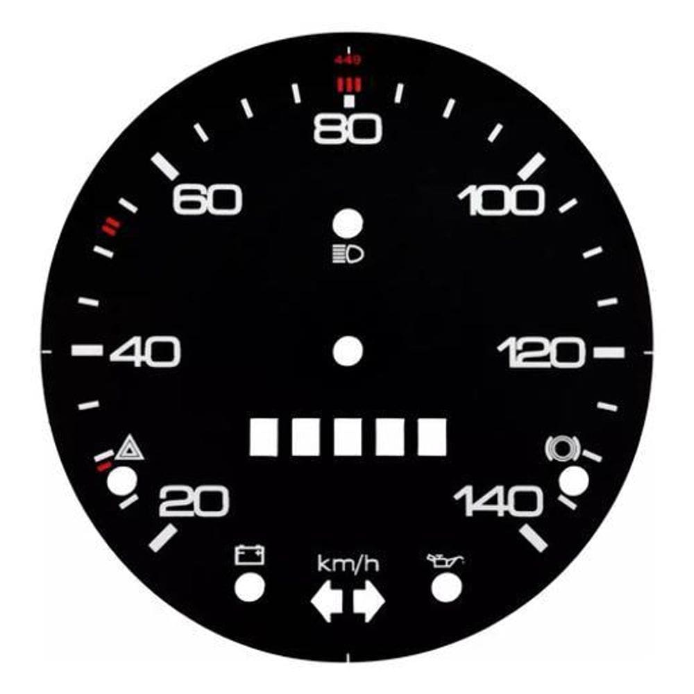 Adesivo Velocímetro Painel Fusca/1980 140Km Preto