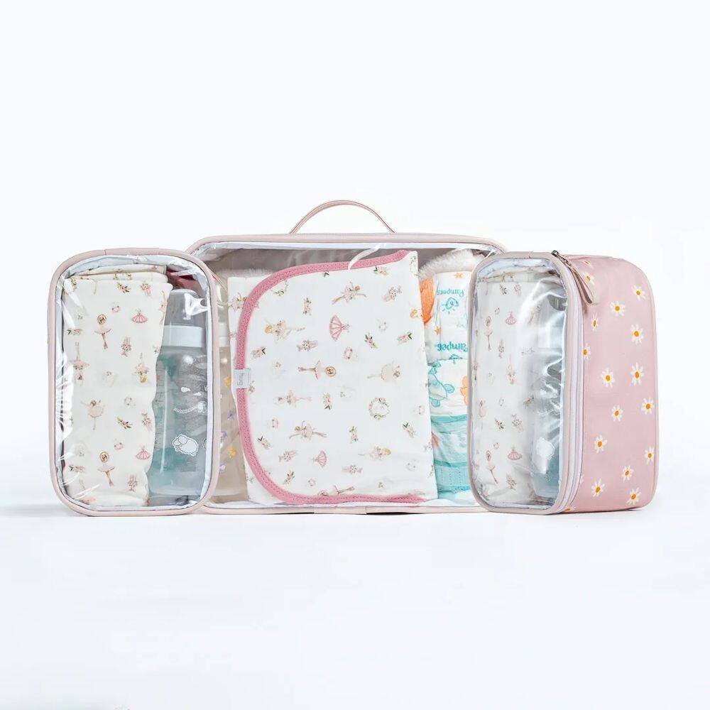 Kit de Nécessaire - Margarida - Rosa - 3 Peças - Hug