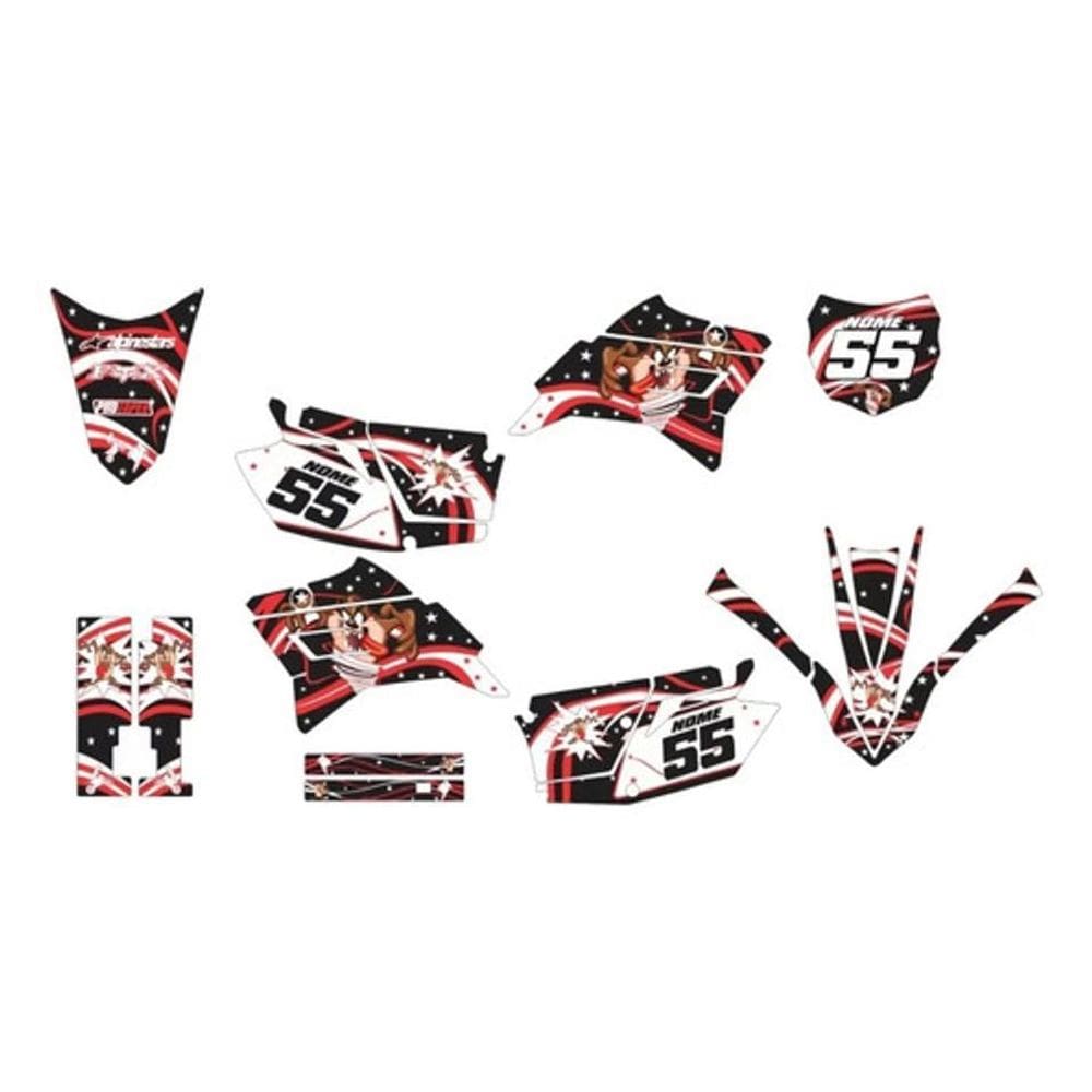 Kit Adesivo Moto Cross Trilha Ttr 230 Tasmânia Lm171
