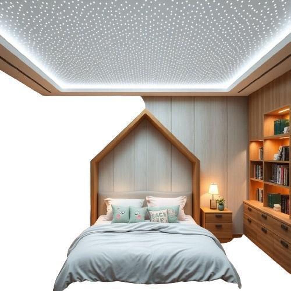 Kit Led 120 Pnts Fibra Ótica Branco Atmosfera Aconchegante