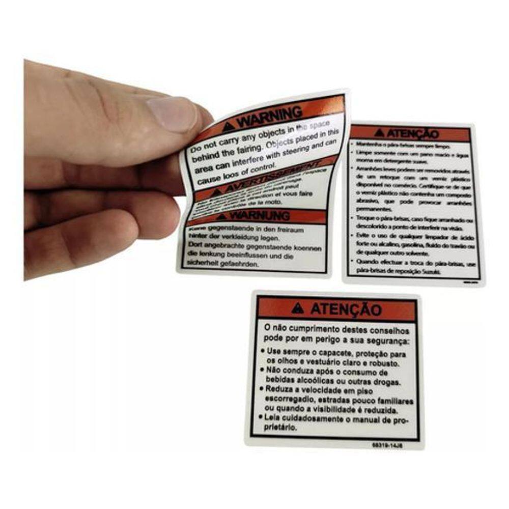 Adesivo De Etiqueta Suzuki Hayabusa Gsxr Vstrom Gsxf Gsx