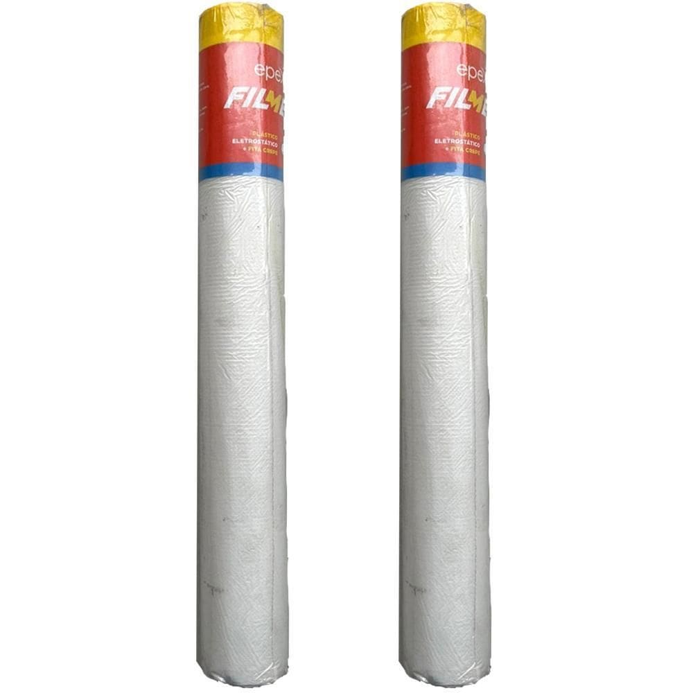 Kit 2 Plástico Filme Filmex Proteção Salva Pintura 3Mx20M