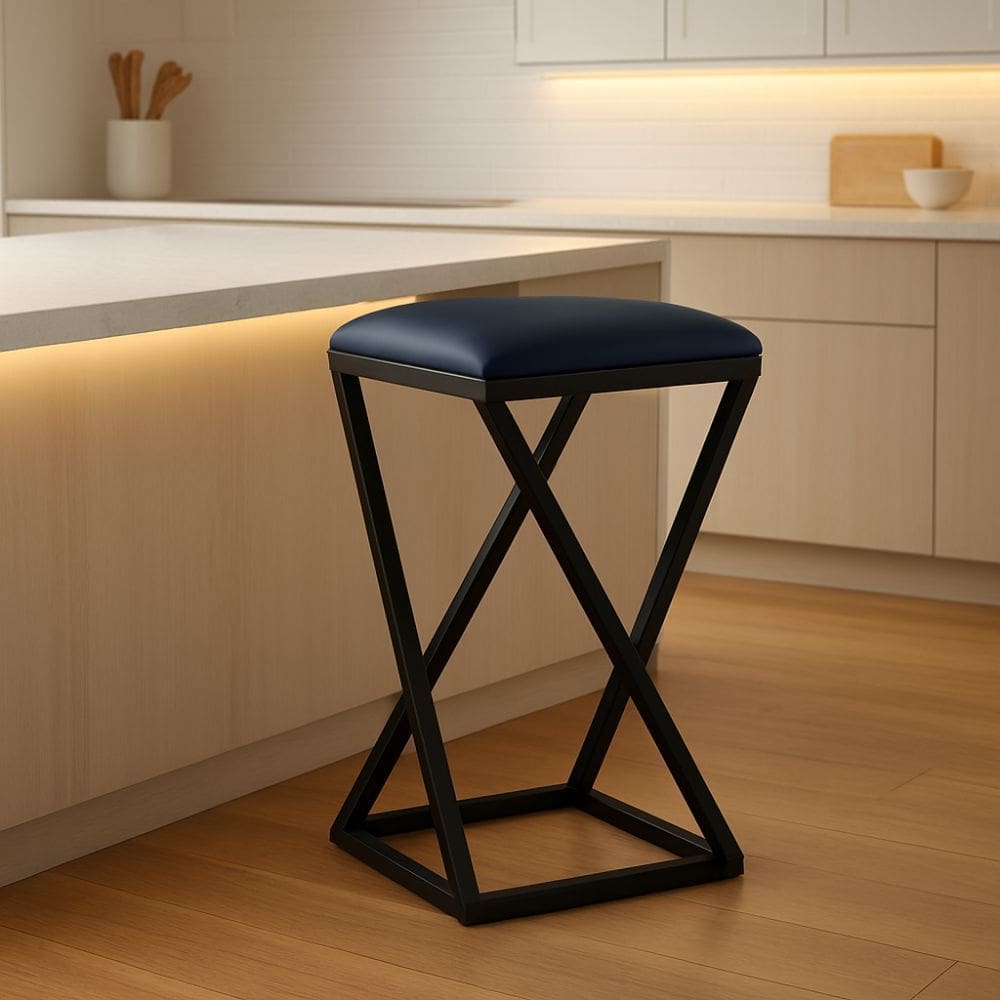 Banqueta Z 80 cm Banco Cozinha Corino Bistrô Ferro Balcão