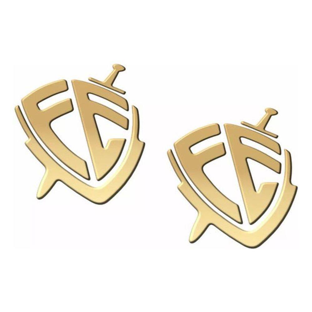 Kit Adesivos Fé Resinados 3D Dourado Carro Emblemas Res18