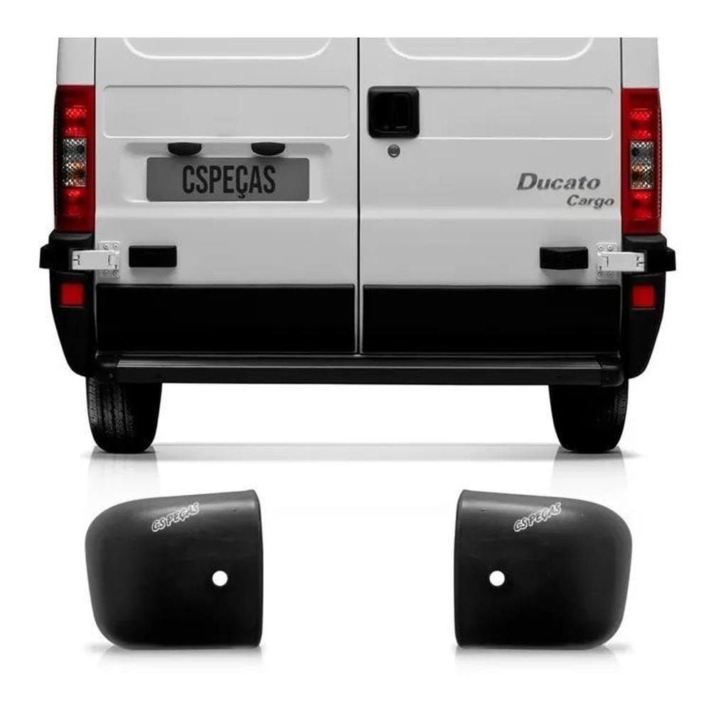 2X 02 Acabamento Ponteira Polaina Parachoque Traseiro Ducato