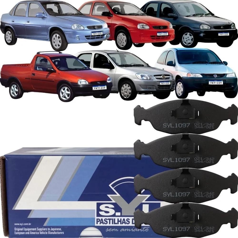 2X Pastilha De Freio Dianteira Syl Corsa Celta Prisma Tigra