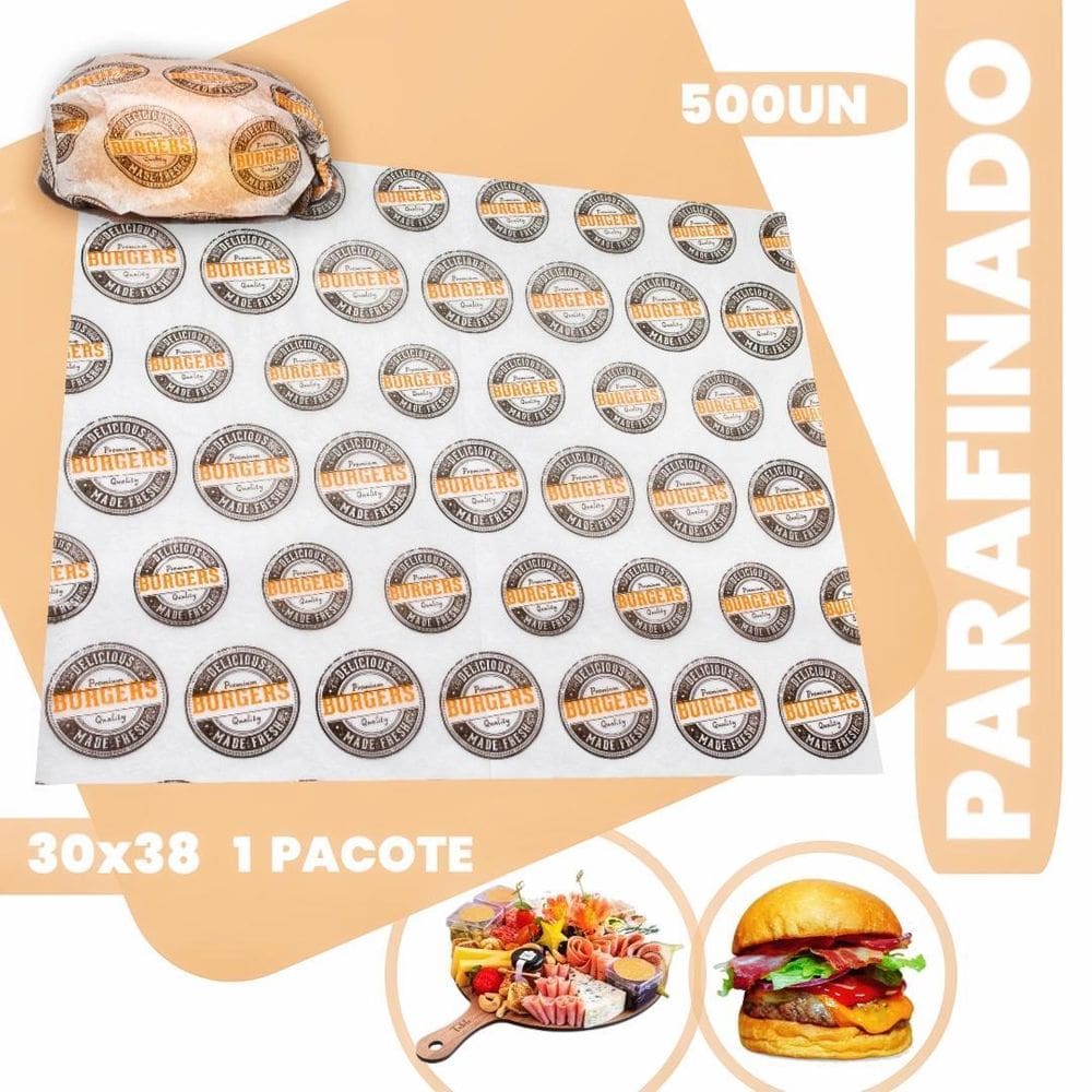 Papel Manteiga Segurar Hamburguer Frios Gourmet Embalagem