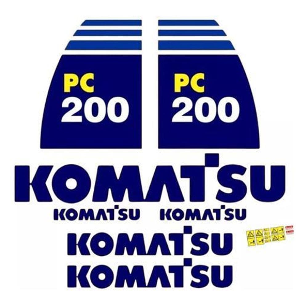 Kit Adesivos Escavadeira Komatsu Pc 200 Pc200 + Etiquetas Mk