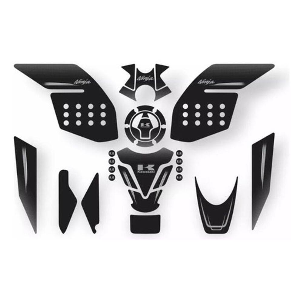 Kit Adesivo Protetores Tanque Compativel Kawasaki 300 Tpa18