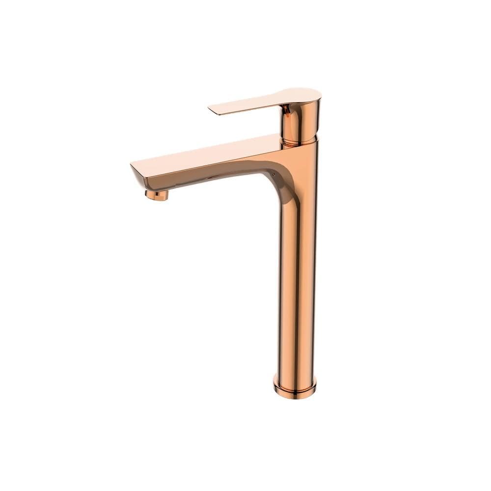 Torneira Misturador Lavatorio Bica Alta Dax Mendoza Rose Gold Dax-2885-mz-rg