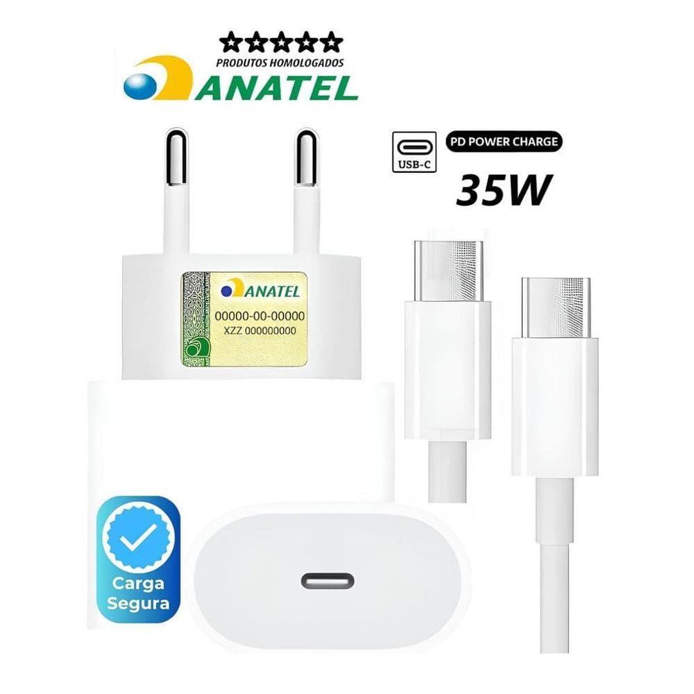 Carregador Turbo Branco Compatível Com Moto G24