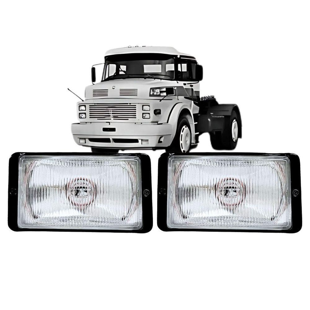 Par Farol Auxiliar Para Mb 1938 Retangular Vidro