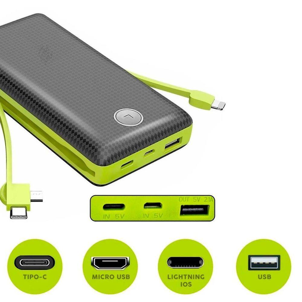 Carregador Power Bank 20000Mah Rápido E Portátil