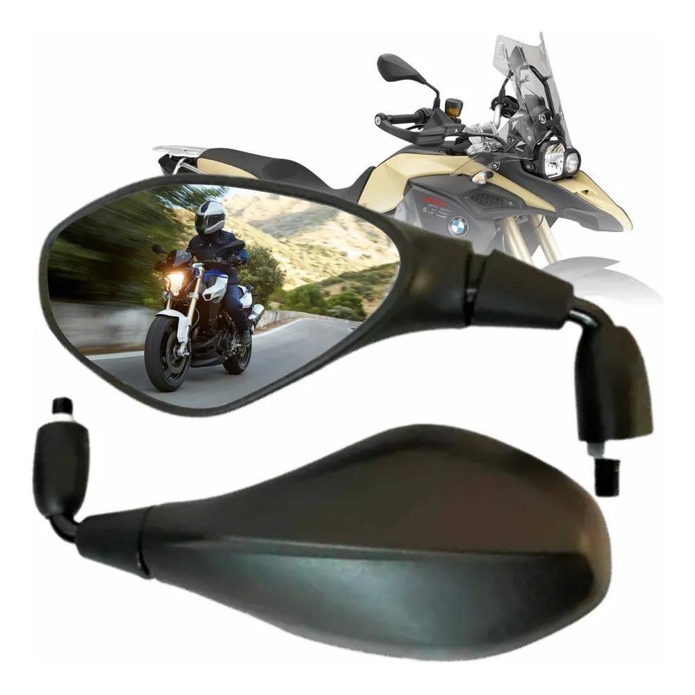 2X Retrovisor Bmw F800 Haste Curta Rebaixada 90 Convexa Hon