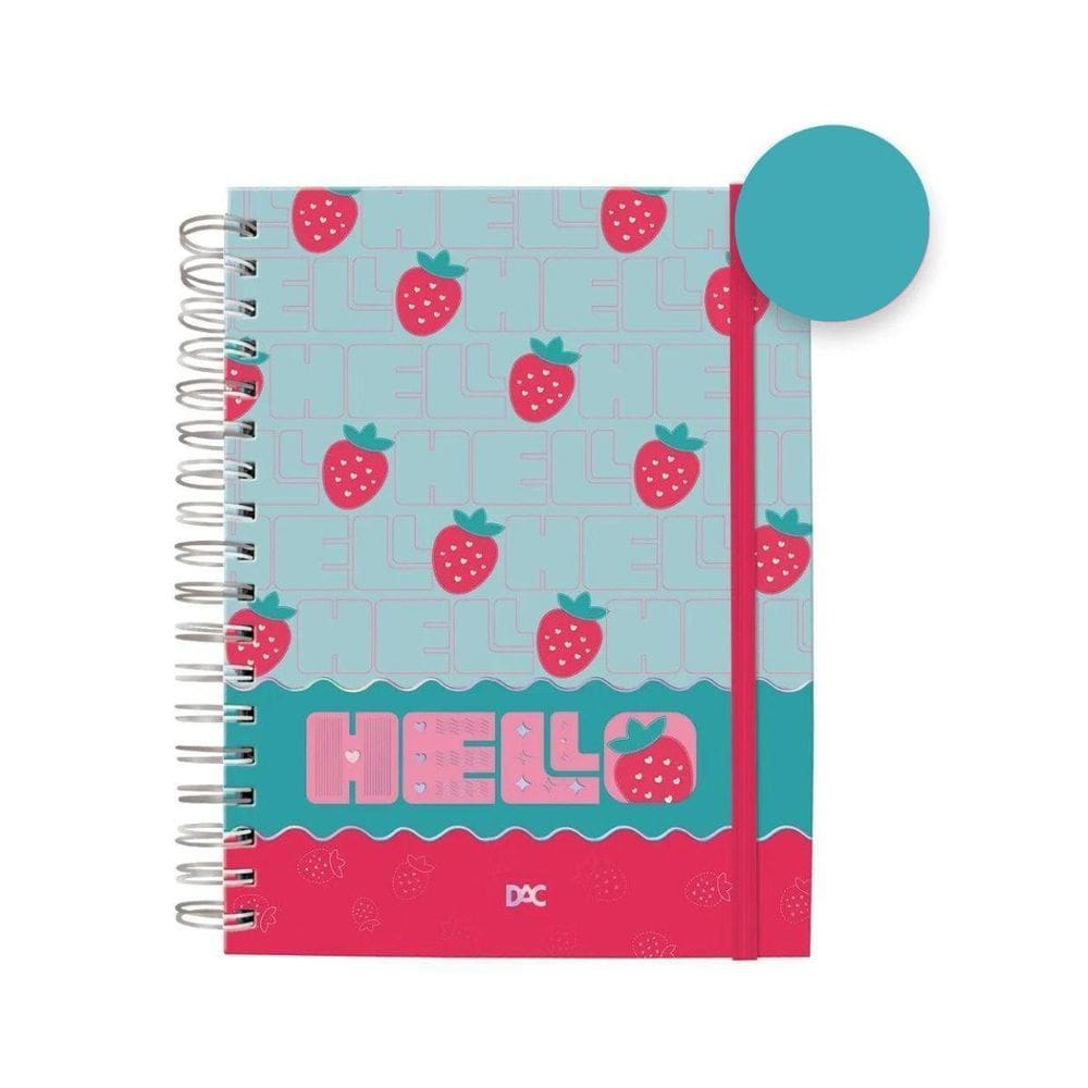 Caderno Smart Mini Hello Com Cheirinho De Morango 80 Folhas
