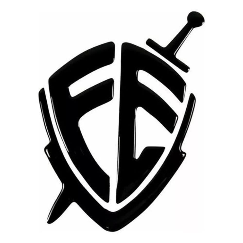 Adesivo Escudo Da Fe Resinado 12X10 Cm Preto Re71 Fk