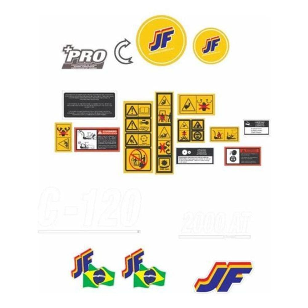 Kit Adesivos - Jf C-120 Para Máquinas Agrícolas