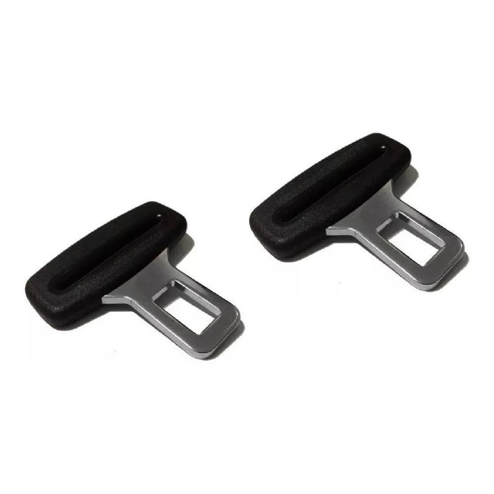 2X Lingueta Fivela Cinto Segurança Universal Ajustável Preto