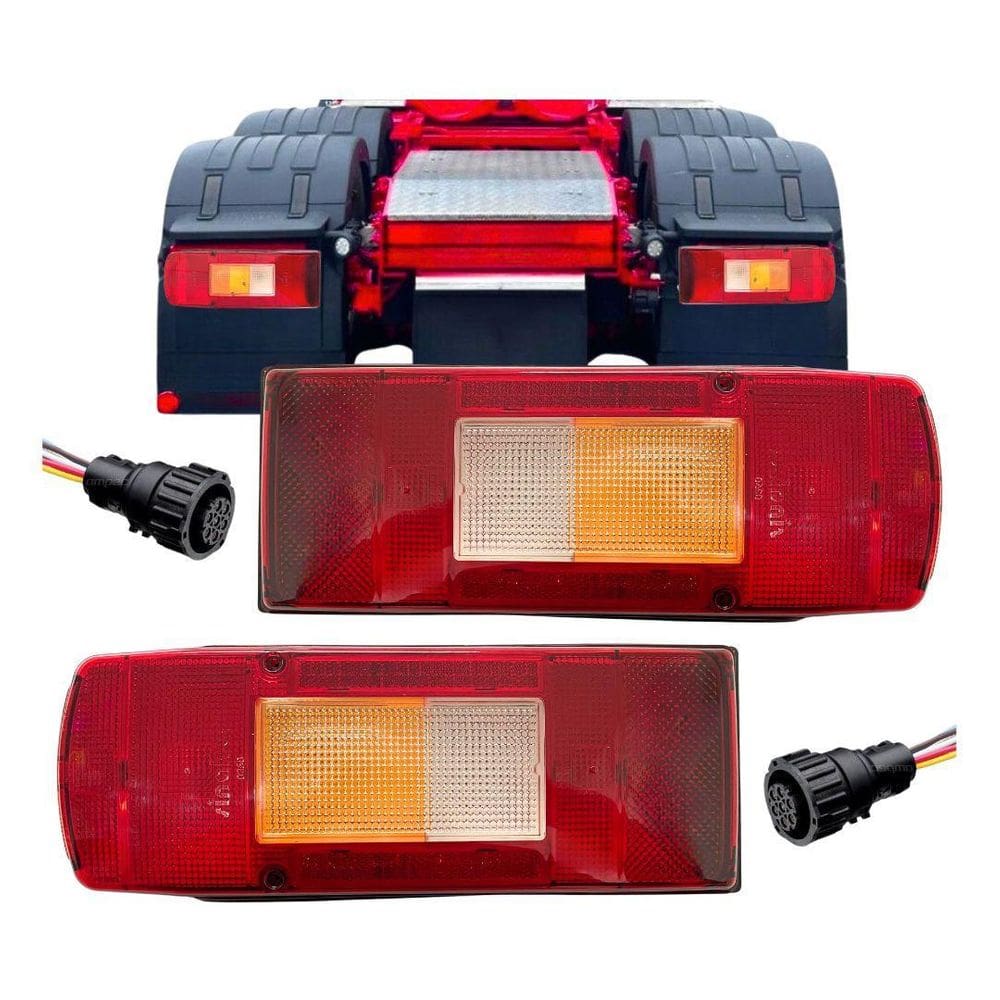 Par Lanterna Traseira Para Volvo Fh Vm Fm Nh Com Chicote
