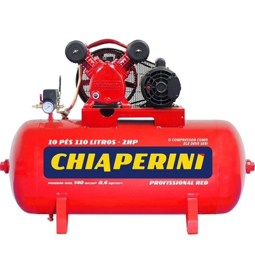 Compressor de Ar 2 HP 10 Pés 110 Litros Trifásico 220/380V CHIAPERINI