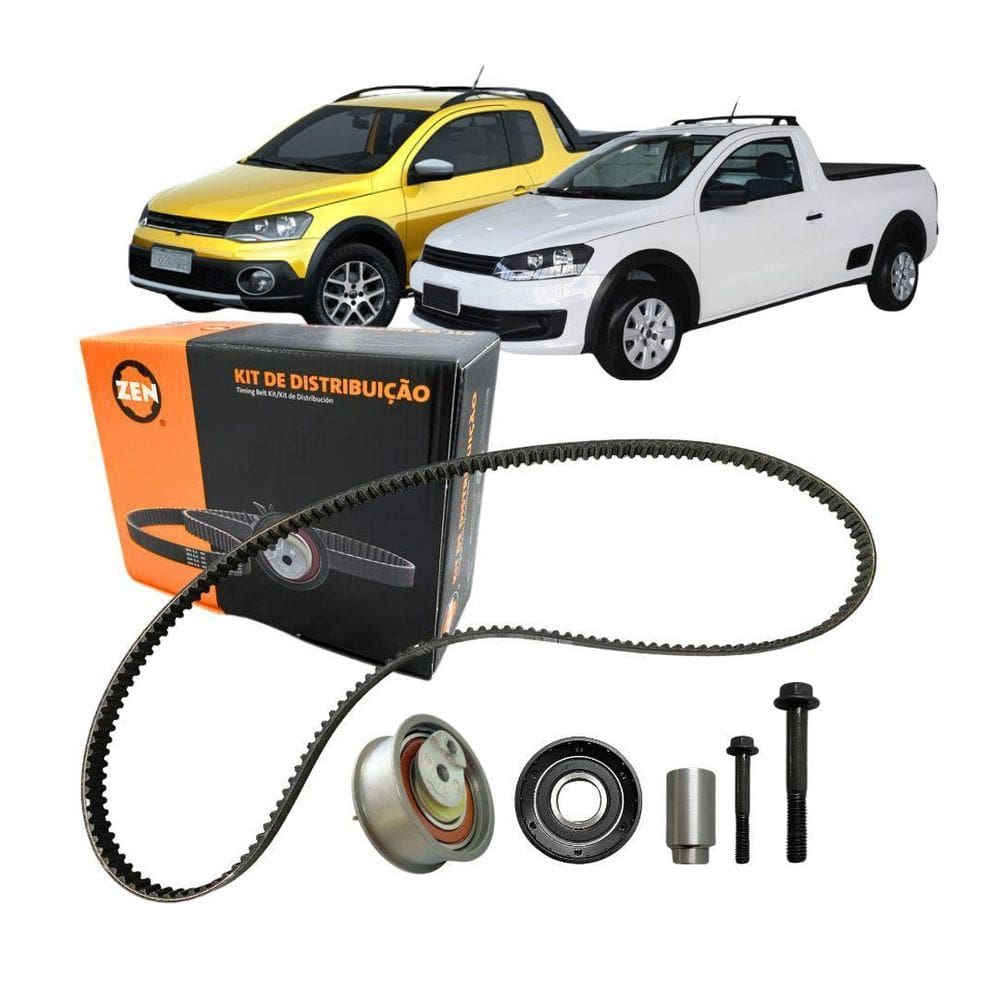 Kit Polia Tensor Correia Dentada Para Saveiro 1.6 Após 2014