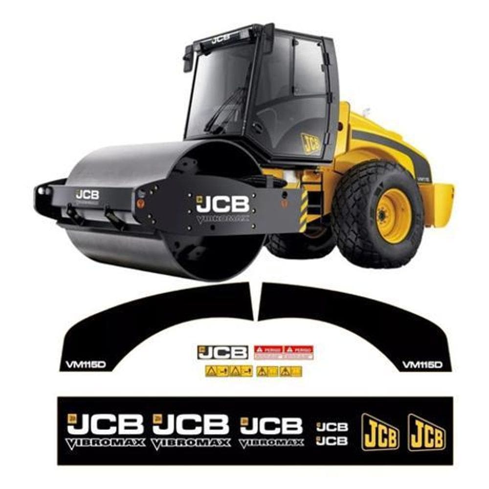 Adesivos Rolo Compactador Compatível Com Jcb Vm 115 D Vm115D