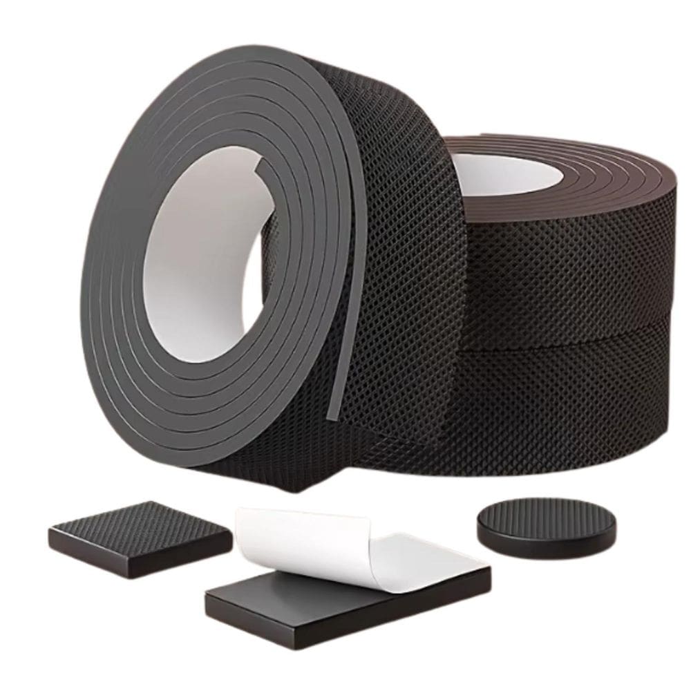 Borracha Proteção Cadeira Moveis Adesiva Larg 4Cmx2M 6Mm Esp