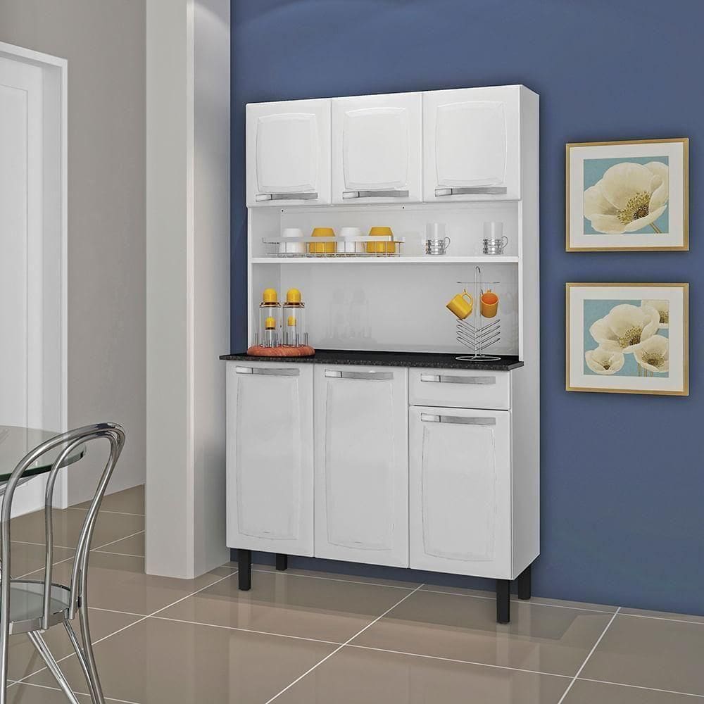 Kit De Cozinha Compacta Rose 105cm Em Aço Itatiaia Branco