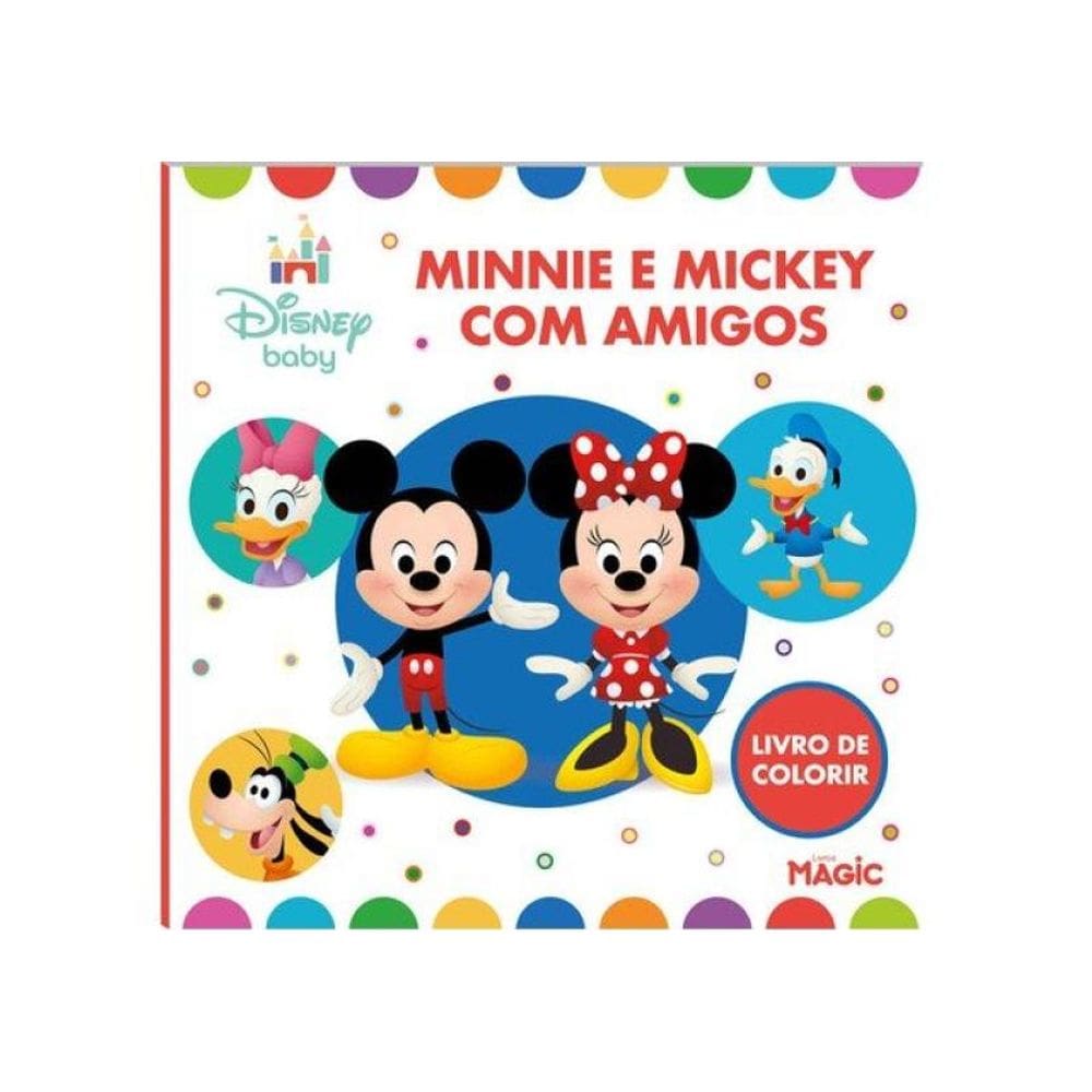 Minnie E Mickey Com Seus Amigos - Para Colorir