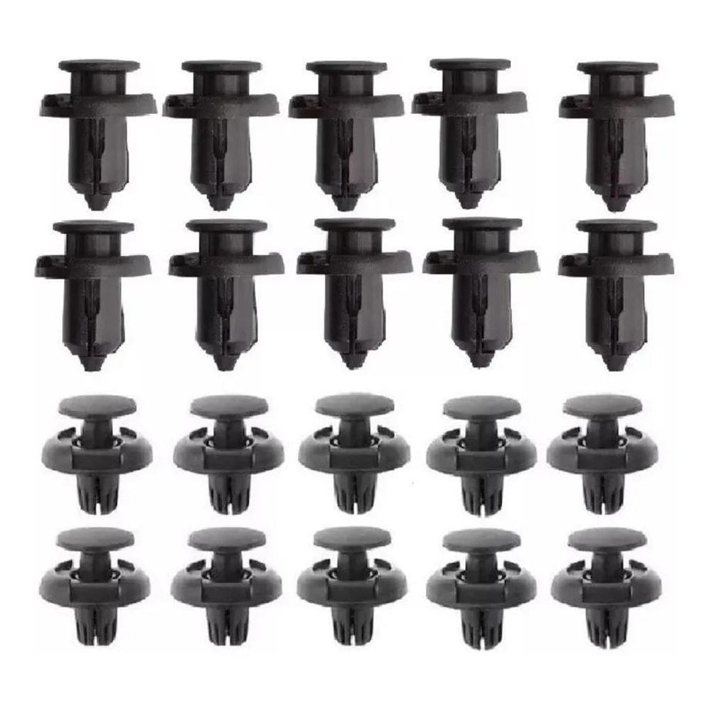 2X Kit 20 Presilha Parabarro Parachoque Honda Civic Fit Crv