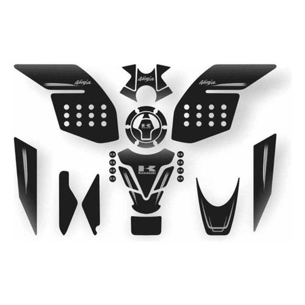 Kit Adesivo Protetores Tanque Compativel Kawasaki 300 Tpa18