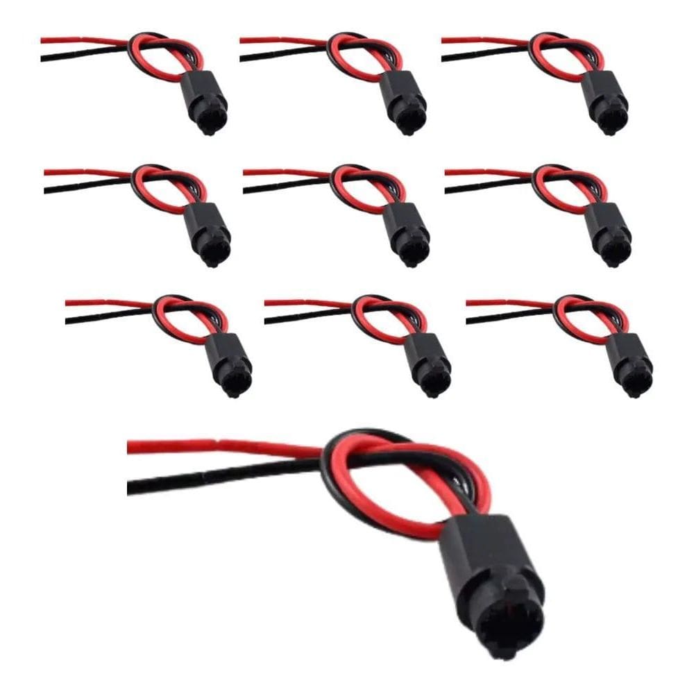 2X Kit 10 Soquete T5 Pingo Com Chicote