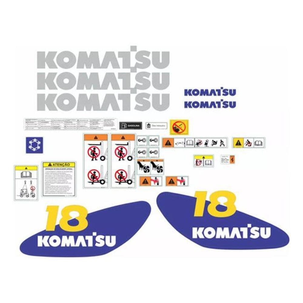 Kit Adesivos Komatsu Fg18 T12