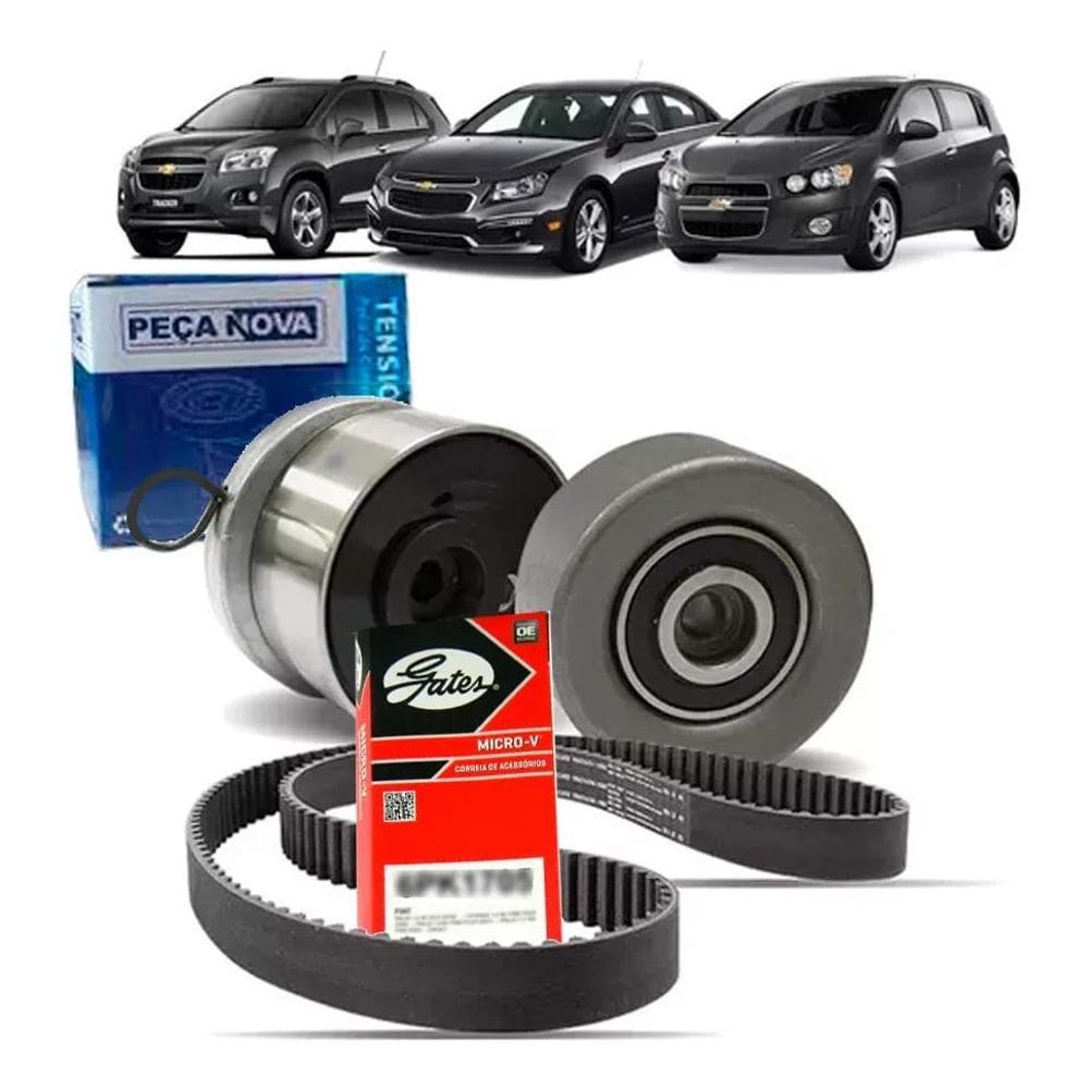 2X Kit Correia Dentada Tensor Guia Cruze 2014
