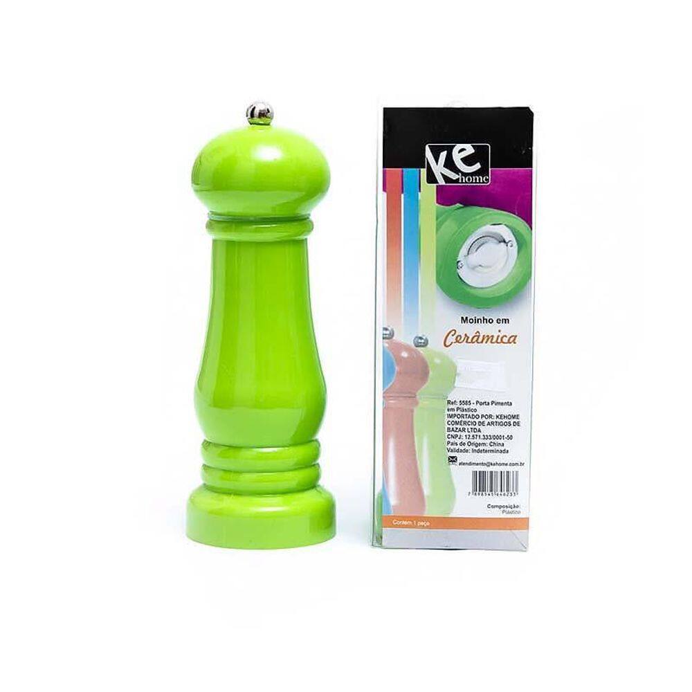 Moedor Pimenta Temperos Cerâmica Colorida Madeira Acrílico
