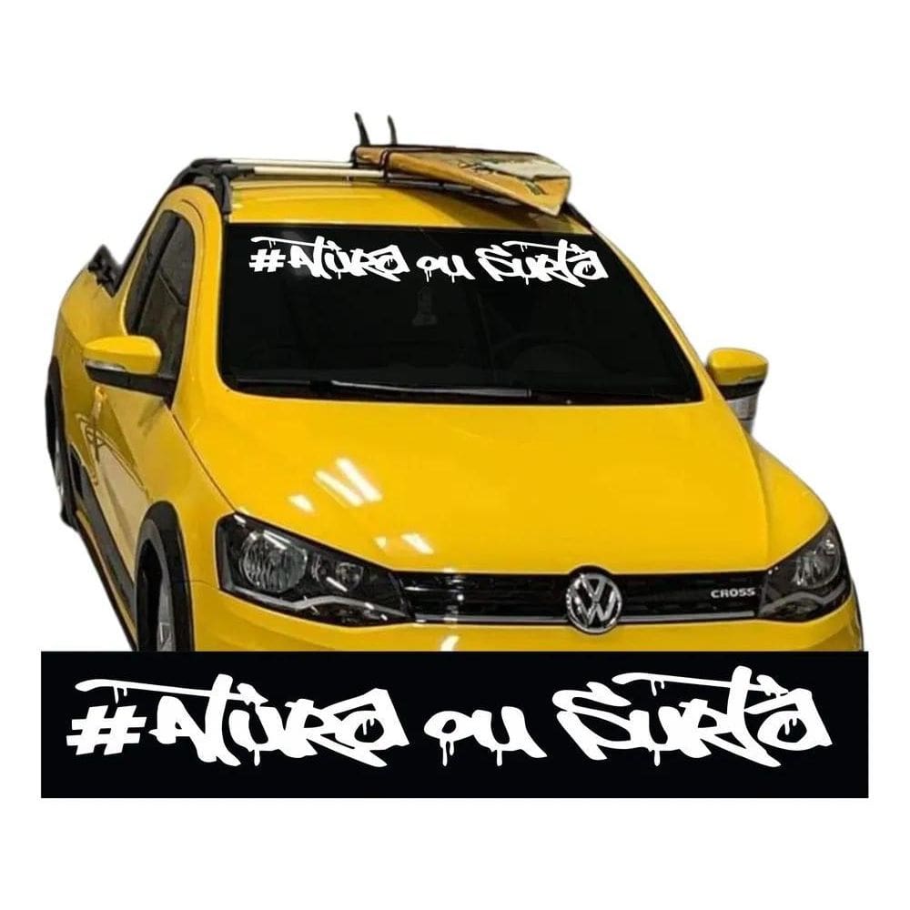2X Adesivo De Parabrisa Atura Ou Surta Carro Tuning Dub