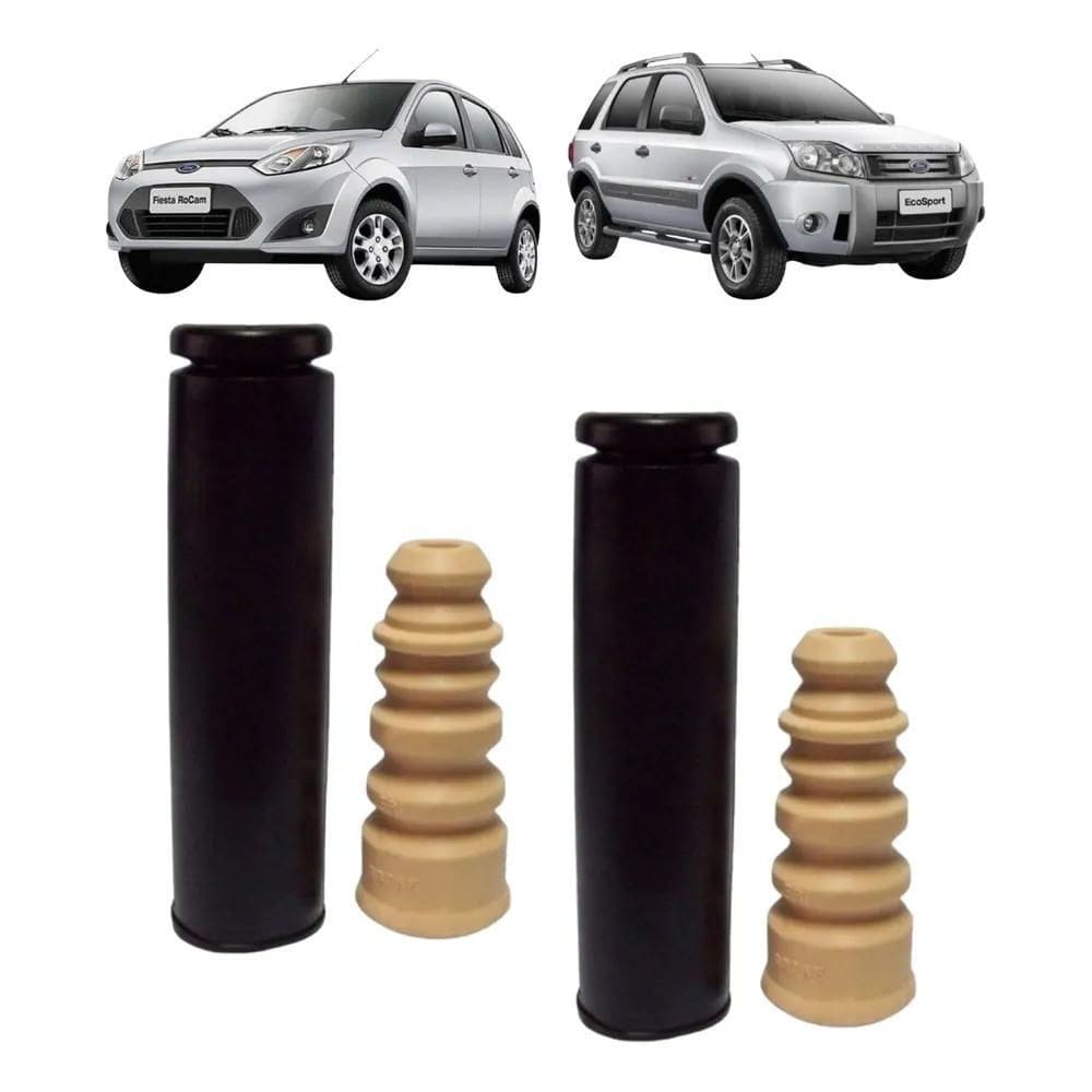 2X Kit Par Reparo Batente Amortecedor Traseiro Fiesta Ecospo