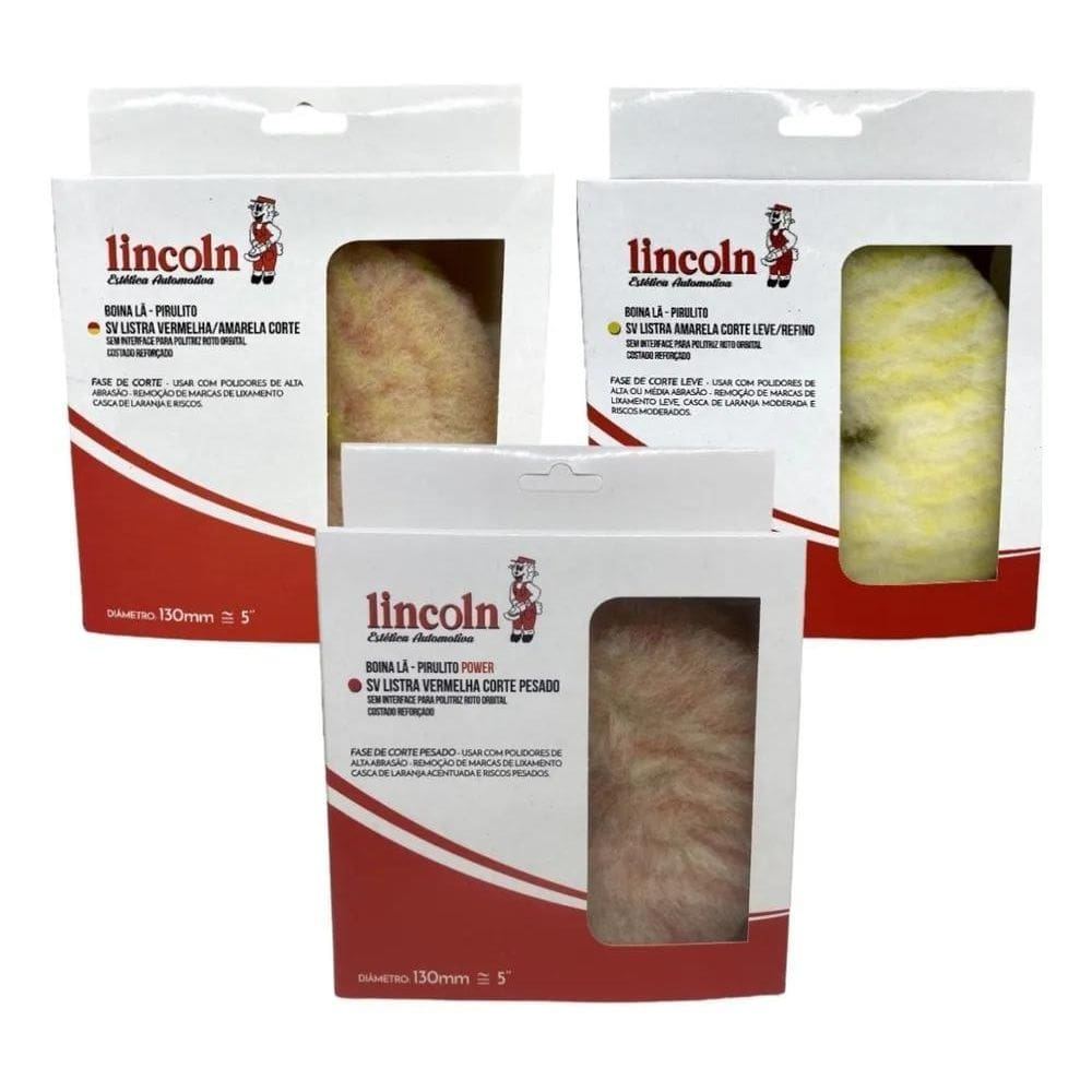 2X Kit Boina Pirulito Polimento Corte Leve Normal Pesado 5 P