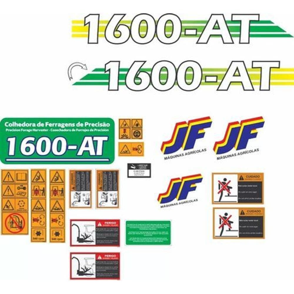 Kit Adesivos Jf 1600-At Para Máquinas Agrícolas