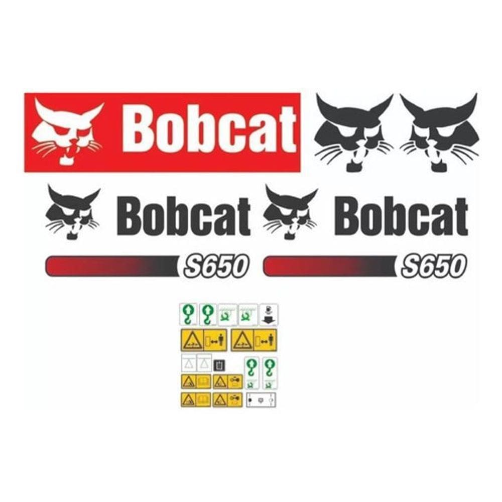 Kit Adesivos Bobcat S650 Para Mini Carregadeira