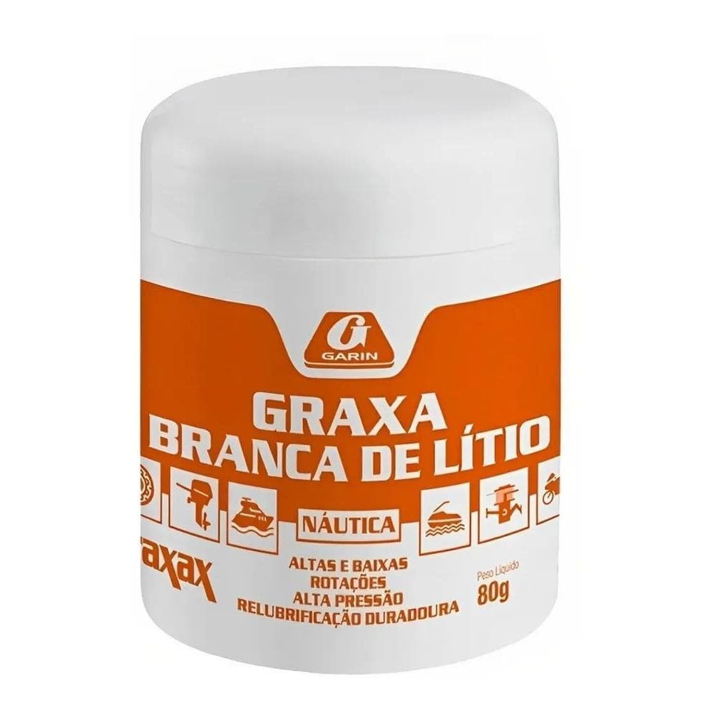 2X Graxa Branca De Lítio Náutica Garin 80G